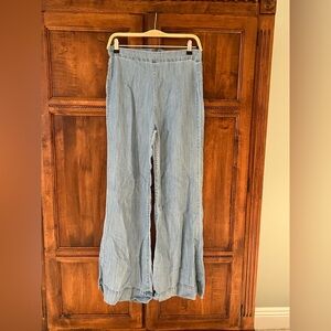 Signature8 Flat Front | Wide Leg | Zipper Back Pants | Lt Blue Denim Color | M